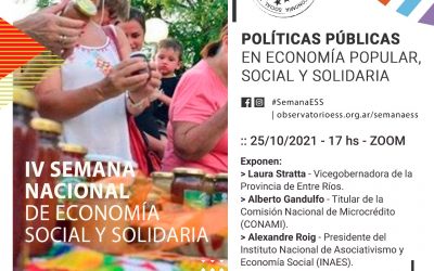 Políticas Públicas en Economía Social y Solidaria – IV Semana de la Economía Social y Solidaria