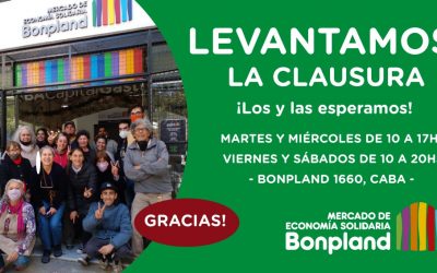Levantan la clausura del Mercado de Economía solidaria Bonpland